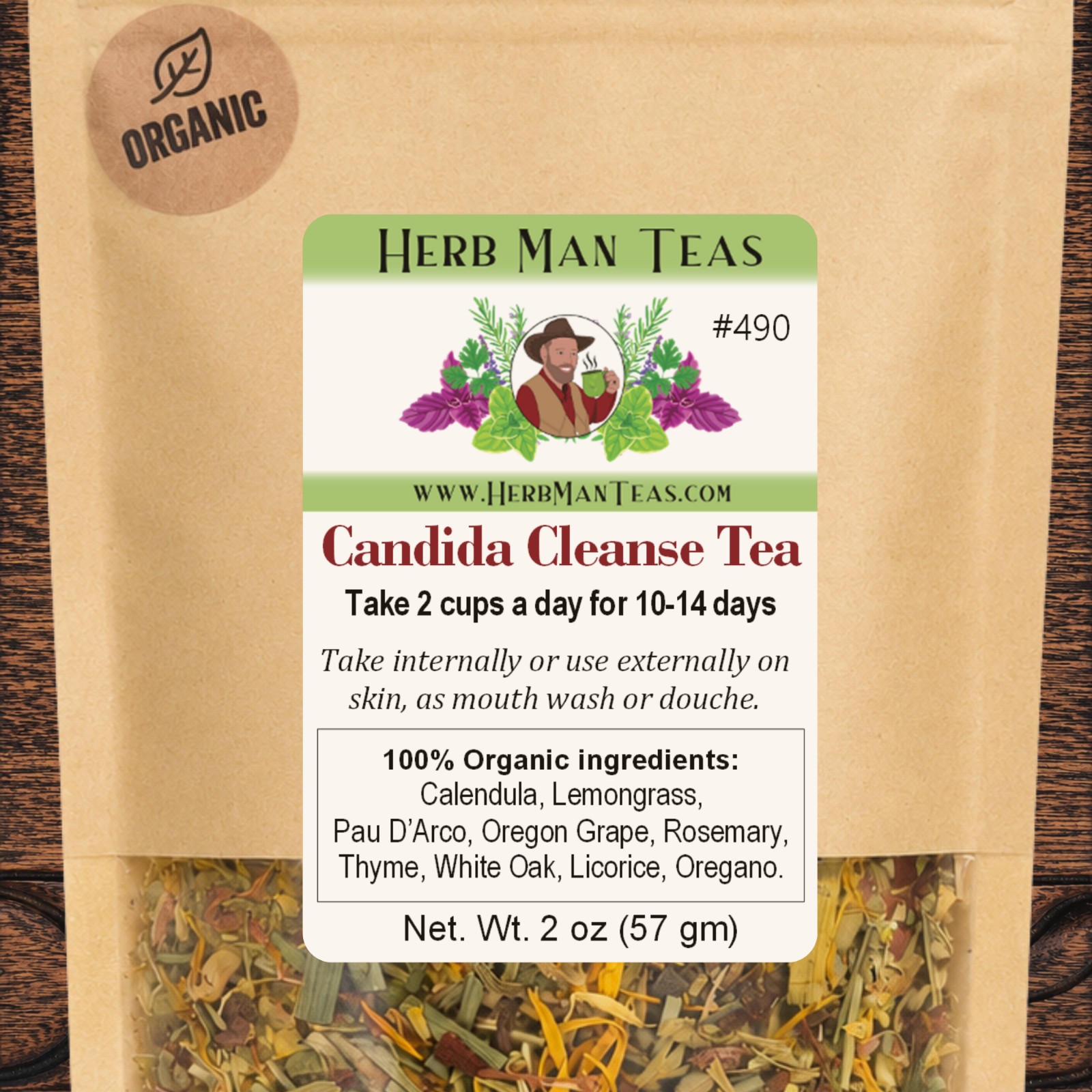 ANTI-FUNGAL Candida Detox Tea for toe fungus, skin fungus, for a Candida cleanse