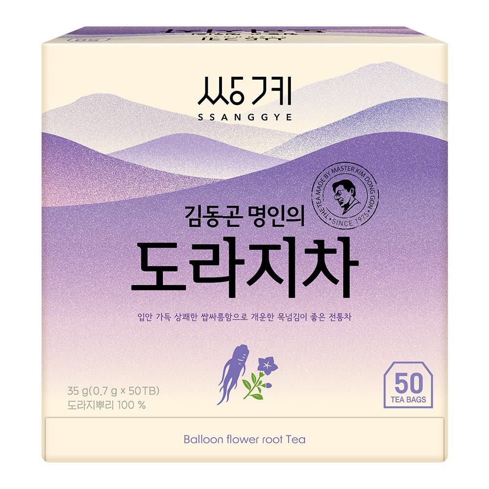 Ssanggye Bellflower Root Tea 50 Bags Korean Doraji Herbal Tea Caffeine Free