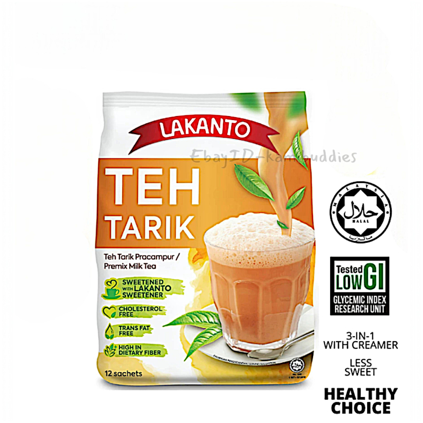 Lakanto Teh Tarik Instant Milk Tea 3 packs | Naturally Sweetened