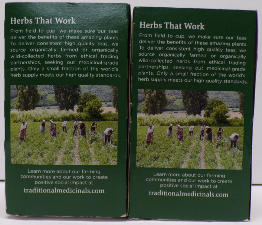Lot of 2 Traditional Medicinals Tea Organic Chamomile & Lavender 32 Tea Bags Ea