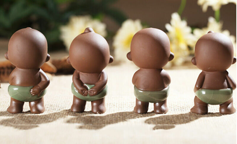 1 Set 4 China Minions Zisha Tea Tiny Pee Boy Christmas Gift Funny