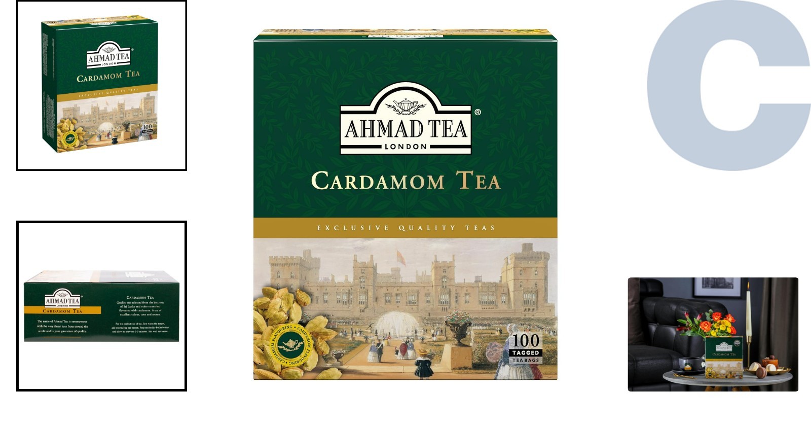 Exotic Cardamom Black Tea – 100 Gluten-Free Teabags for Daily Enjoyment