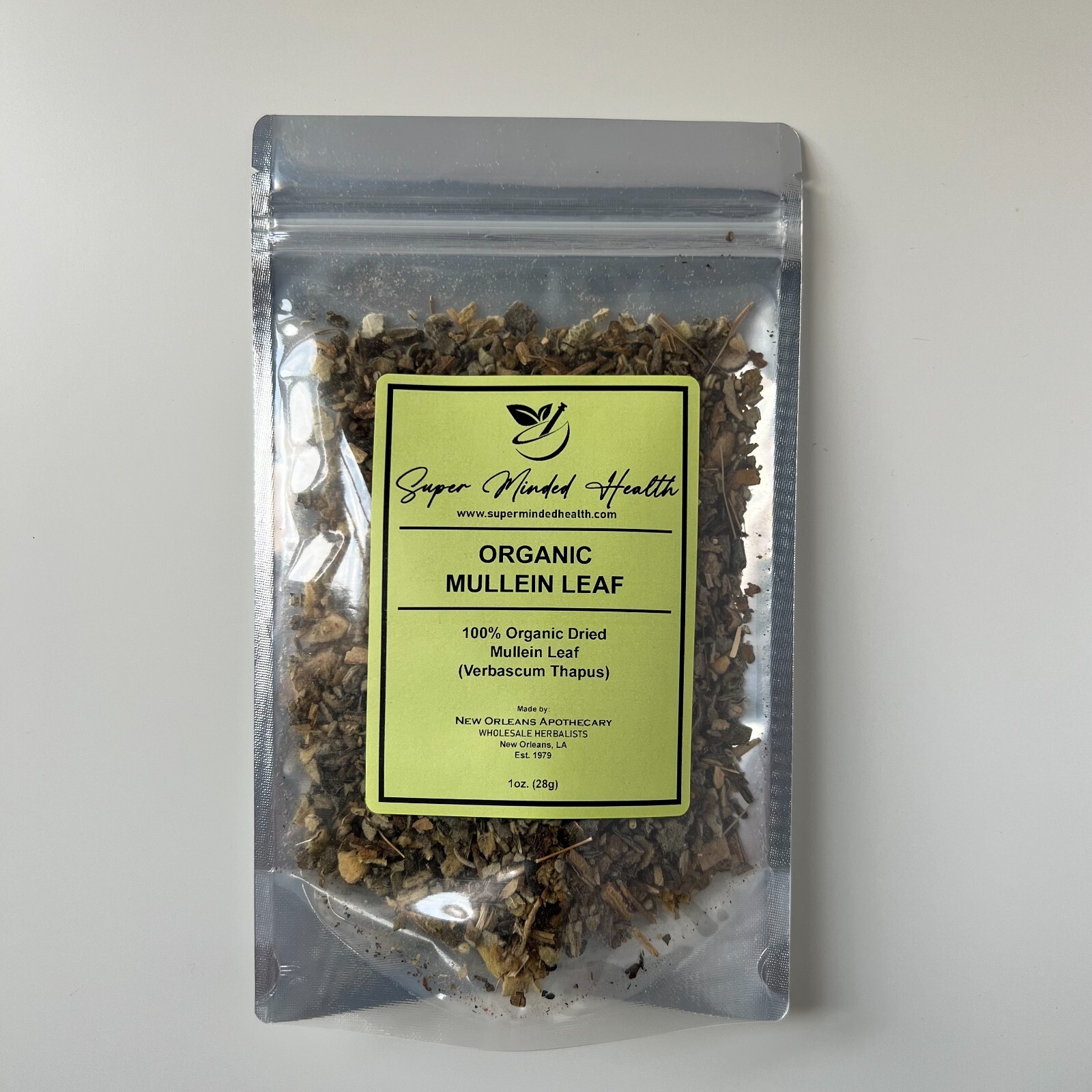 Mullein Leaf 100% Pure Organic Dried Cut and Sifted (Verbascum Thapus)
