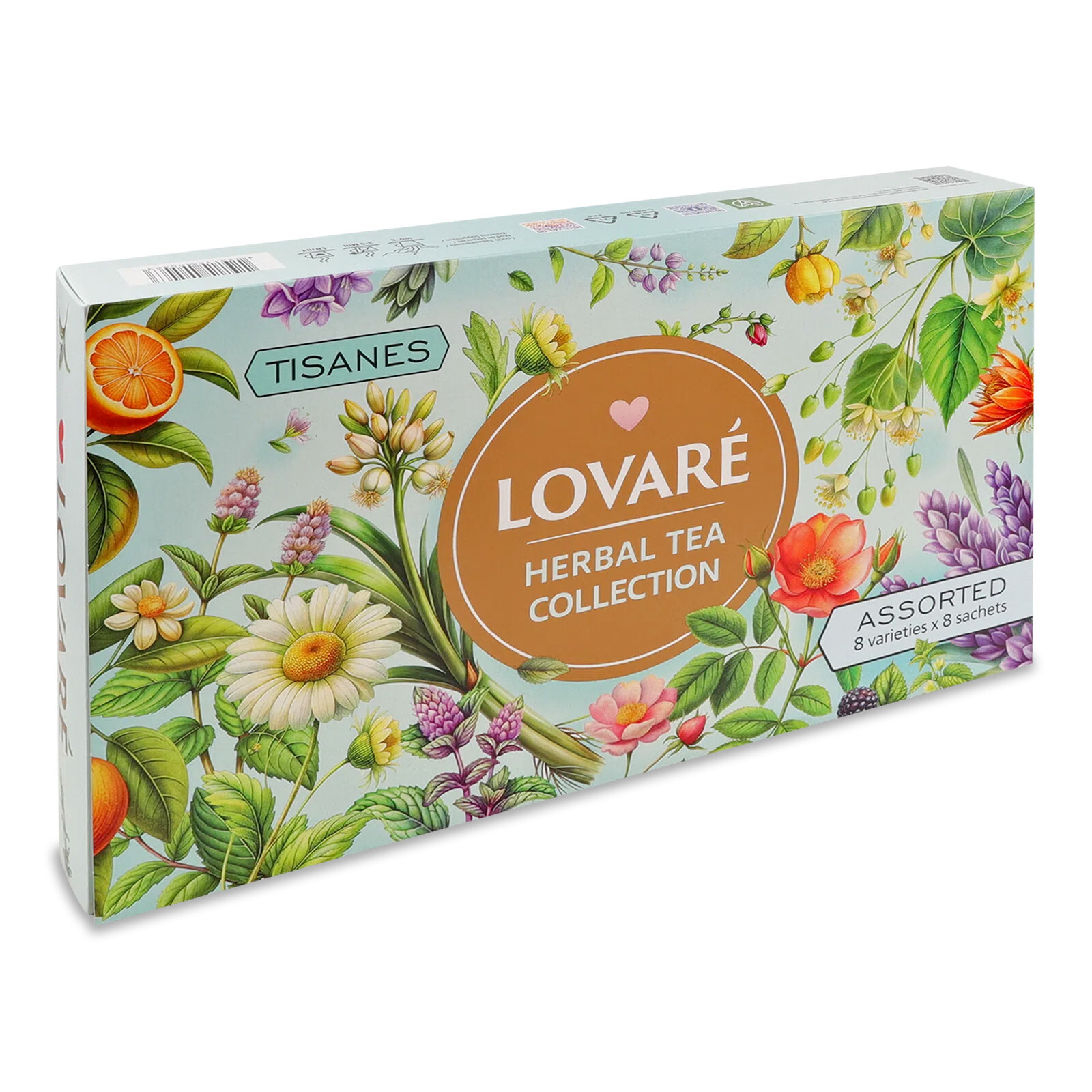 Ukrainian Gift Box Tisanes Herbal Tea Lovare Collection 64 Bags 96g (3.4oz)