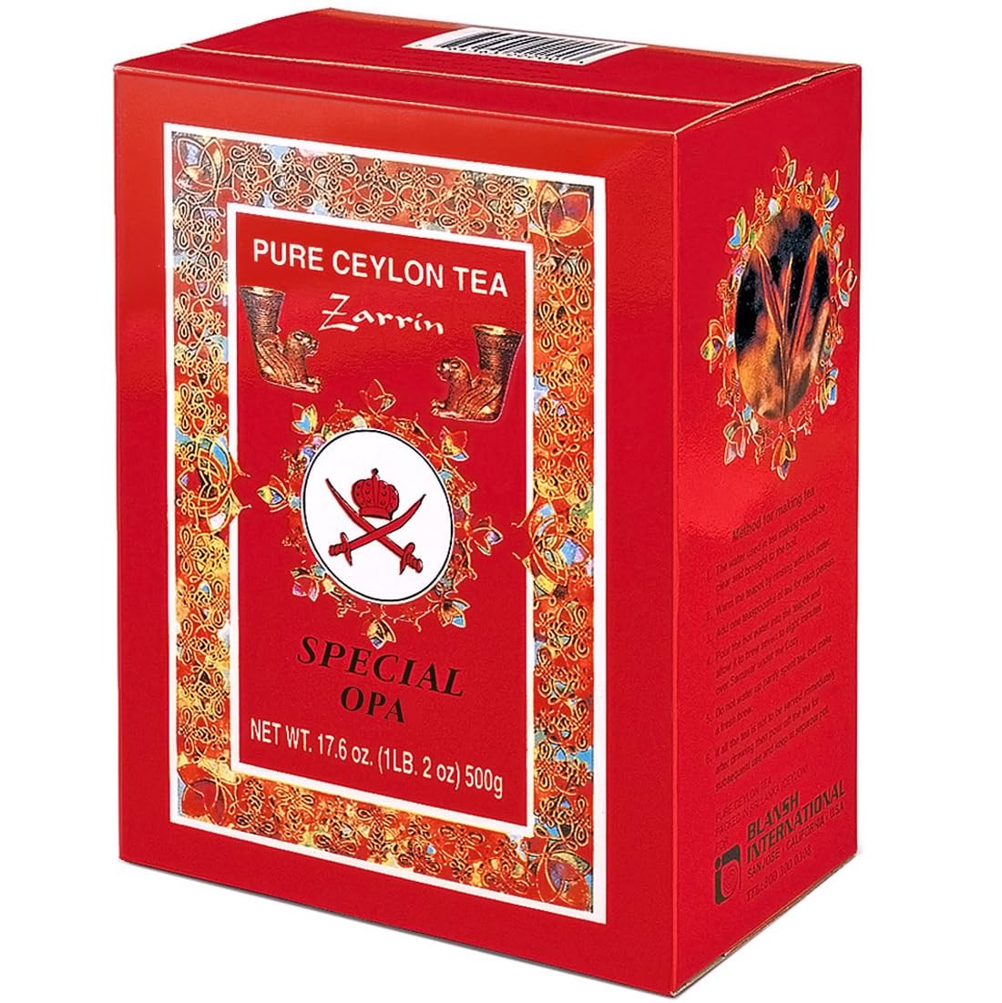 Zarrin – Pure Ceylon Tea OPA, Orange Pekoe A, 1LB (454g), Loose Leaf Tea