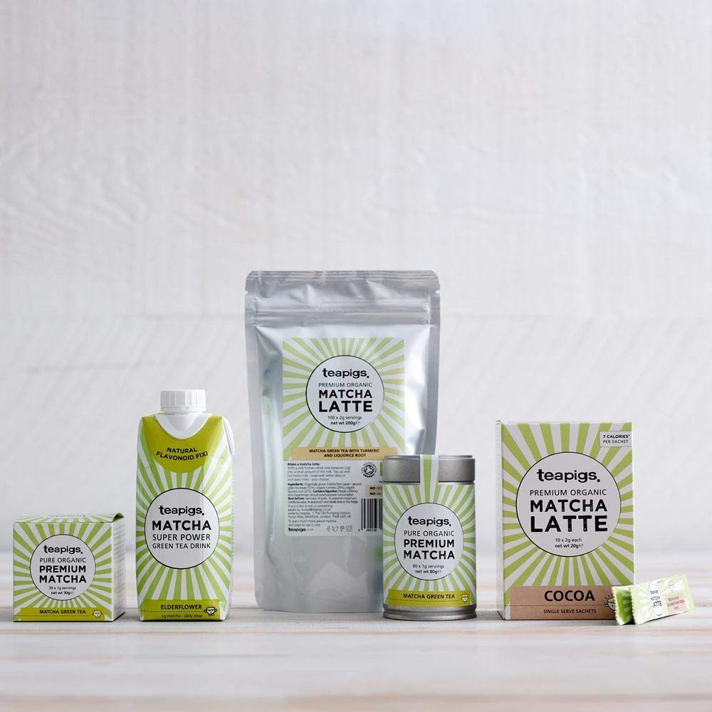 teapigs Organic Matcha Tea Tin 80 Gram