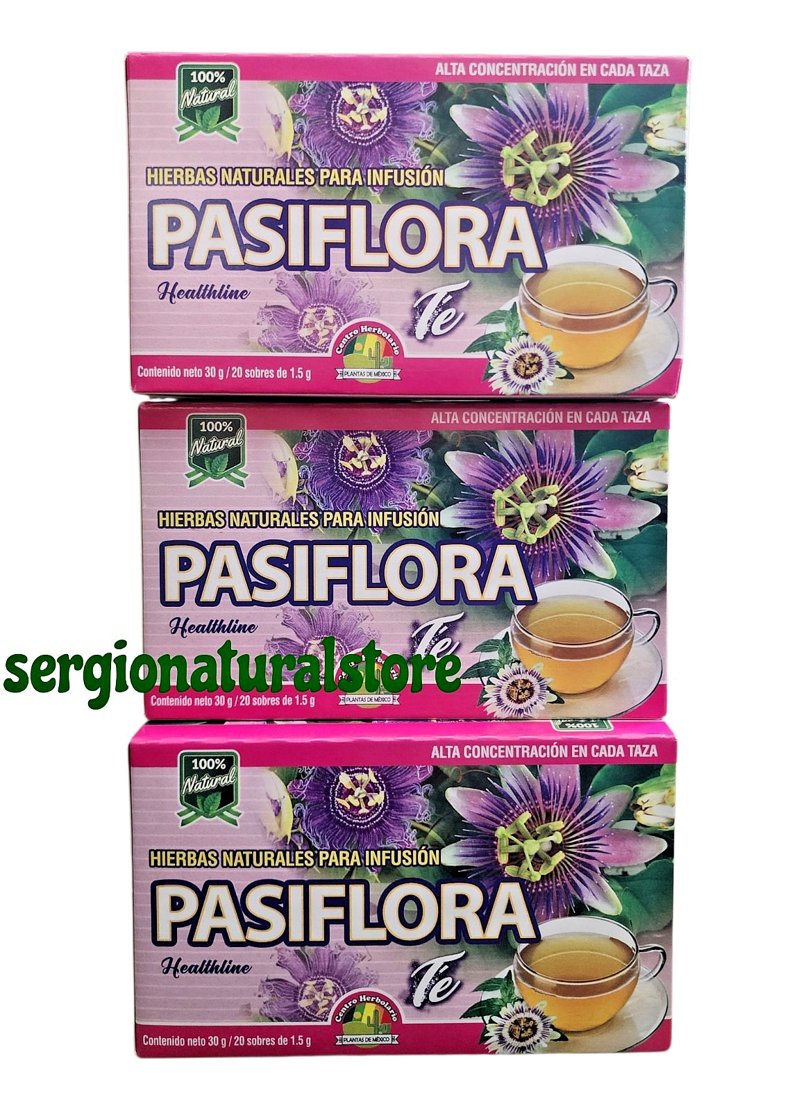 3 Packs Plasifora Tea Herbal 75 bags TE de PASIFLORA Passion Flower Tea