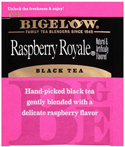 Bigelow Raspberry Royale Tea Bags 28-Count Boxes (Pack 28 Count of 6)