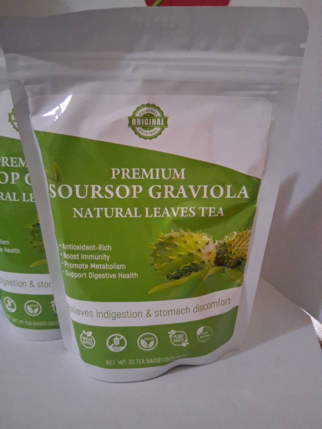 X3 Premium Soursop Graviola Leaf Tea Bags 100% Natural/Pure 20 Bags Ea Exp 12/26