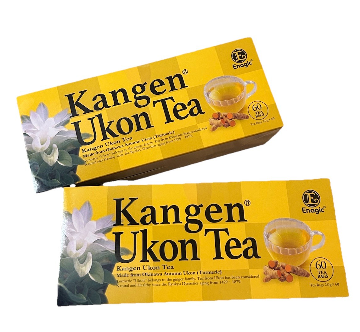 Kangen Ukon Turmeric Tea 2 Boxes 60 bags Each By Enagic Sealed New