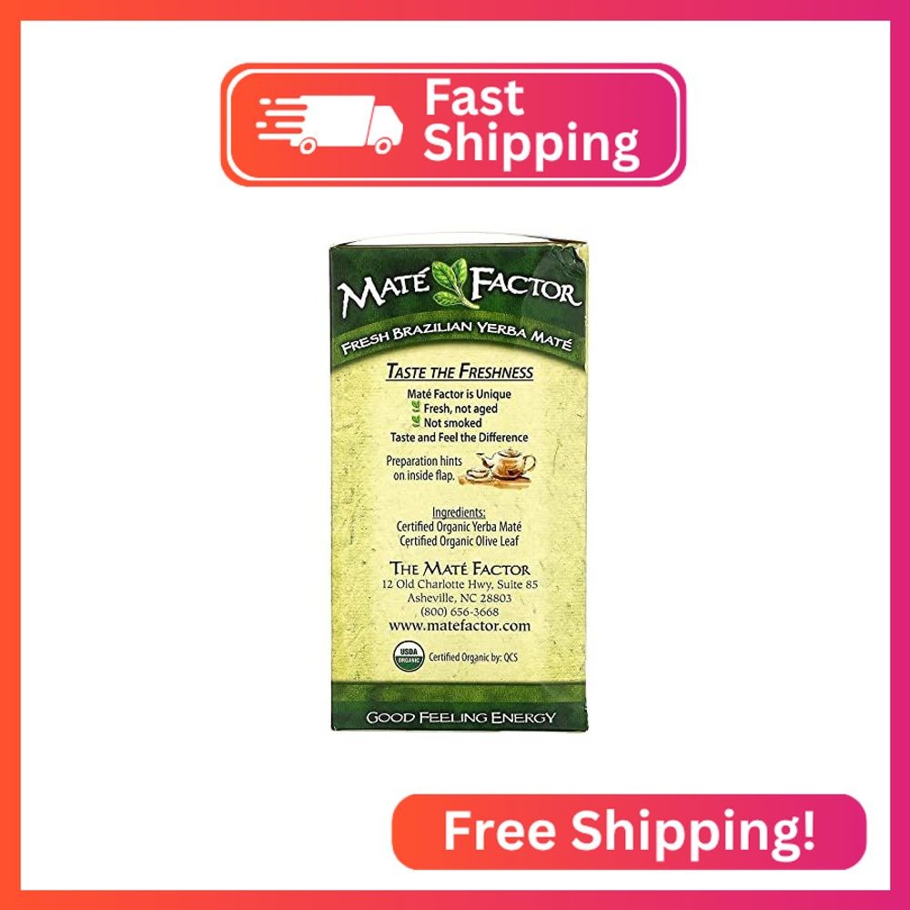 MATE FACTOR OLIVE LEAF ORGANIC YERBA MATE 20 TEA BAGS