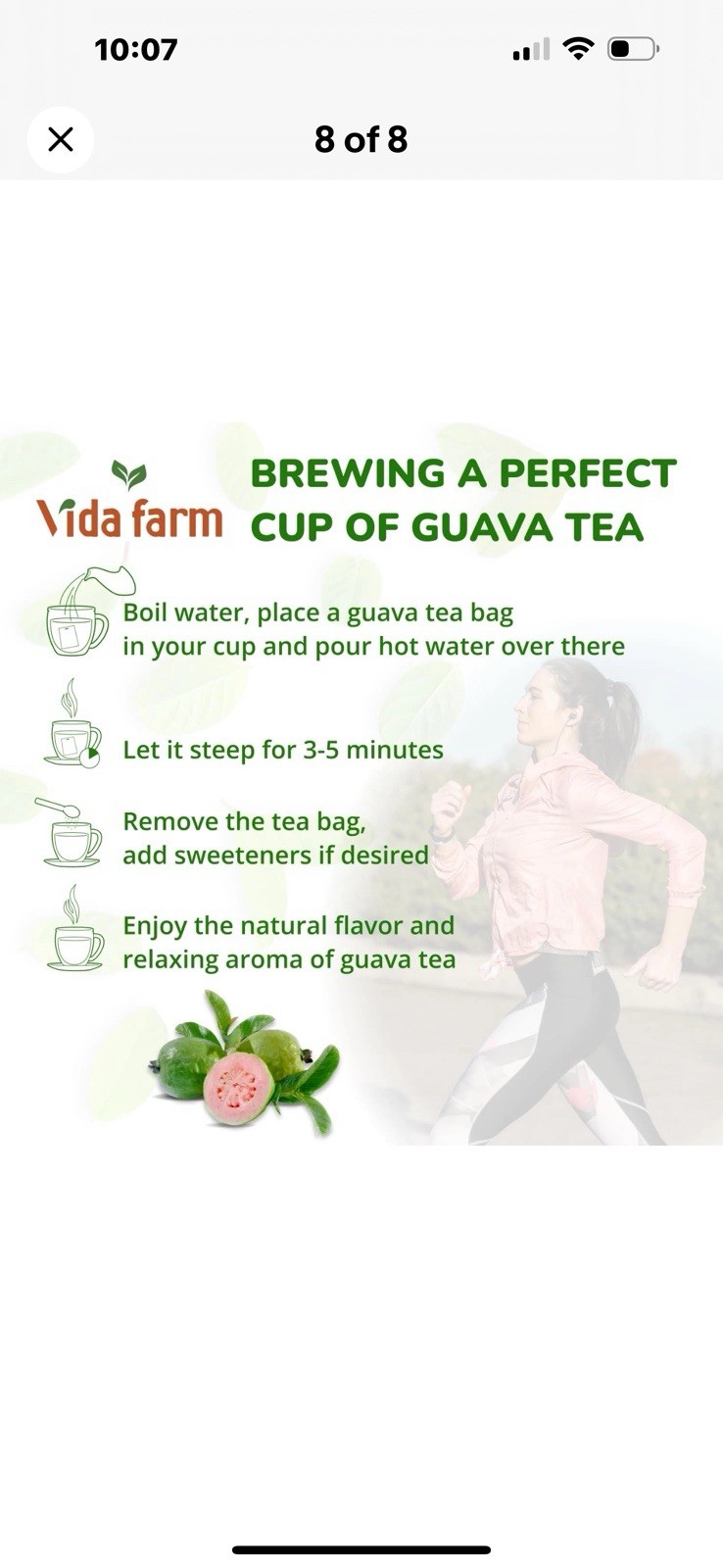 2 PK ~ VIDA FARM 75 Natural Guava Leaves Tea Bags – Dried Guava