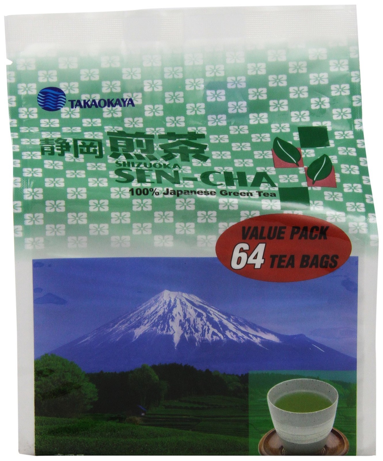 Takaokaya Tea T Green Sencha, TeaBags, 64 Count Unit 64 (Pack of 1)