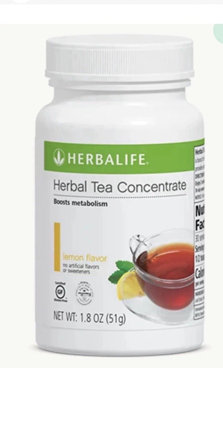 Herbalife Herbal Tea Concentrate Lemon Flavor Powder Gluten Free 1.8oz (51g)