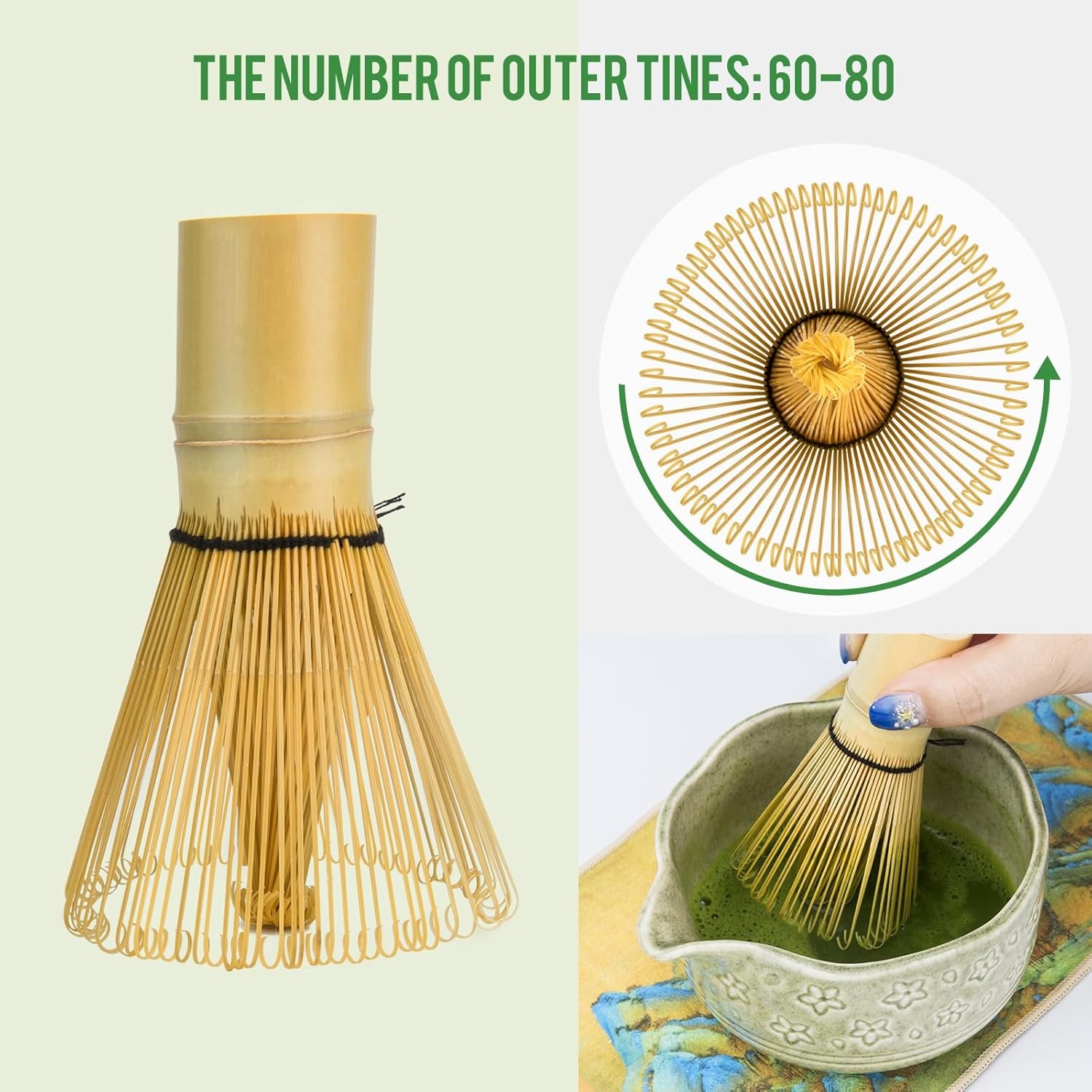 Matcha Whisk Set 7 PCS Matcha Kit Matcha Set Making Breakfast Green Tea Lattes
