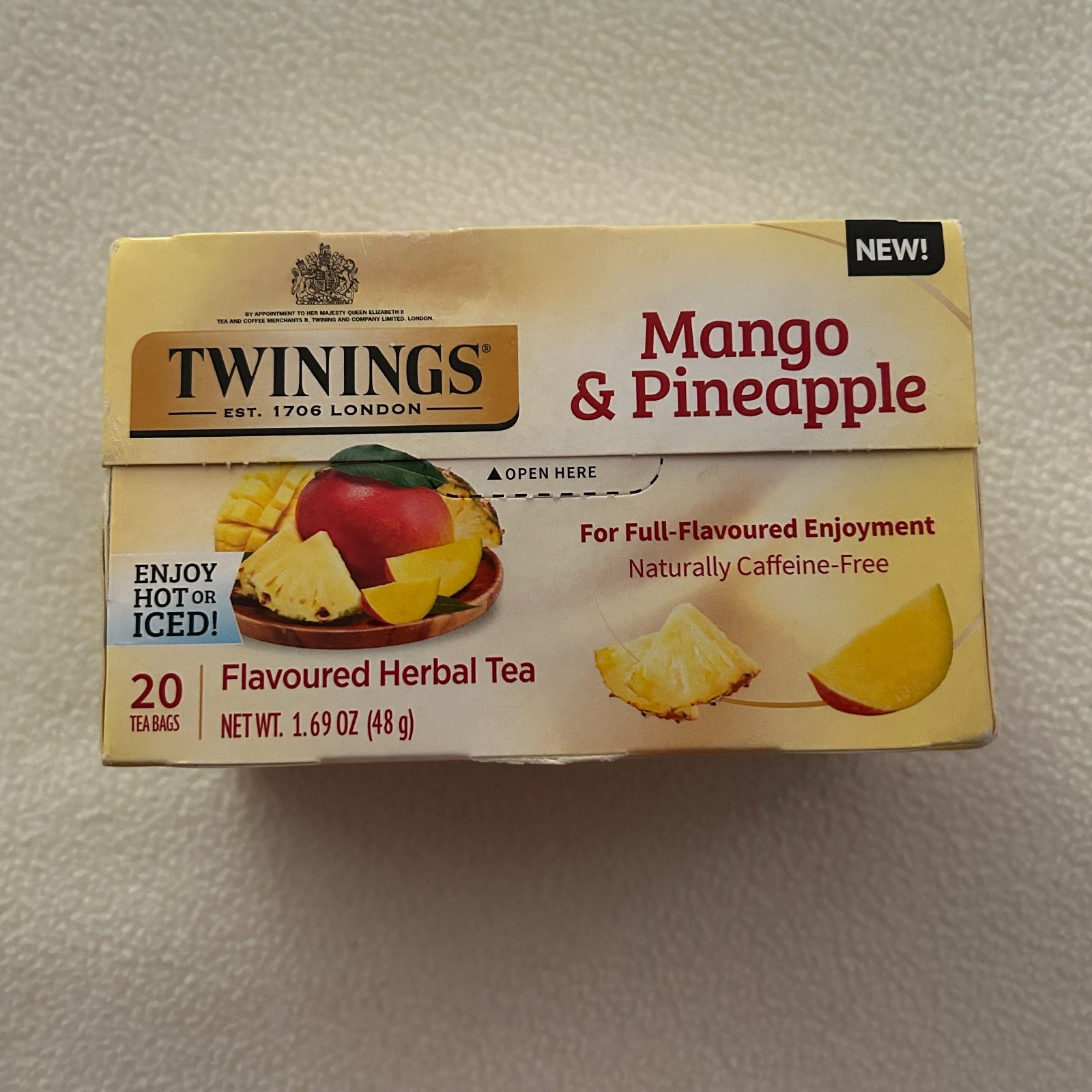 Twinings Mango Pineapple Herbal Tea Caffeine Free 20 Bags Exp 12/16/26