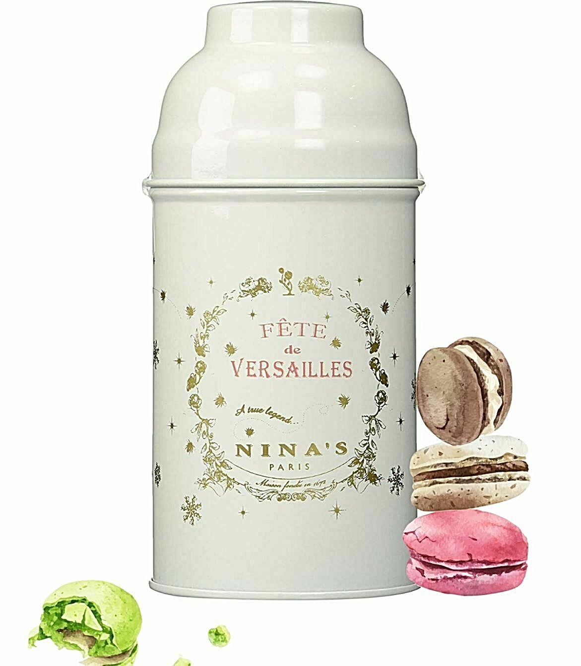 Nina’s Paris, Fête de Versailles French Loose Tea in White Gift Tin, 2.82 Oz