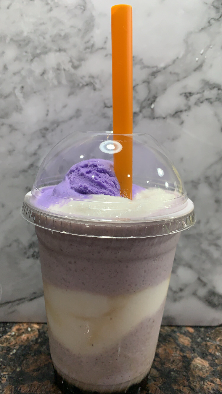 Premium TARO COCONUT Powder Boba Bubble Tea Tapioca Pearl Smoothie Slushy 12 oz
