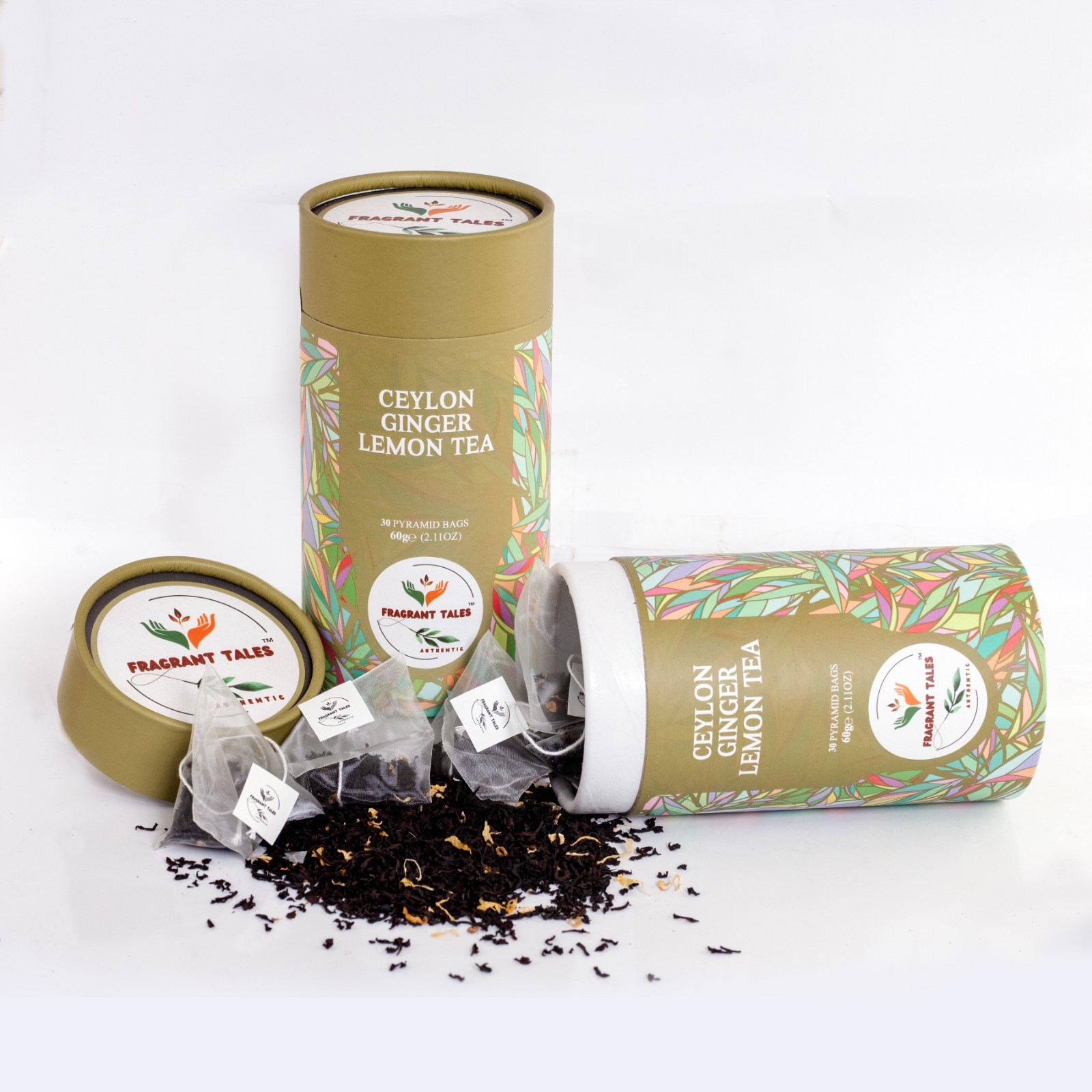 Premium Ceylon Black Tea (European Blend) | Subtle Ginger Lemon Infusion | 60g