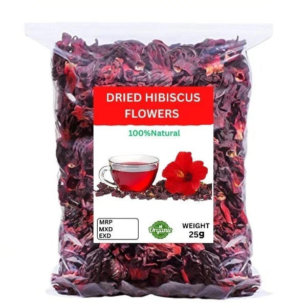 HIBISCUS Flowers Loose Leaf Herbal Tea 100% Pure Premium Quality 5g-100g Organic
