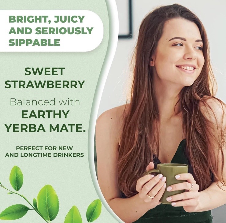 Yerba Mate Instant Tea Powder – 3-In-1 Super Drink – Clean Energy .Exp-05/2027