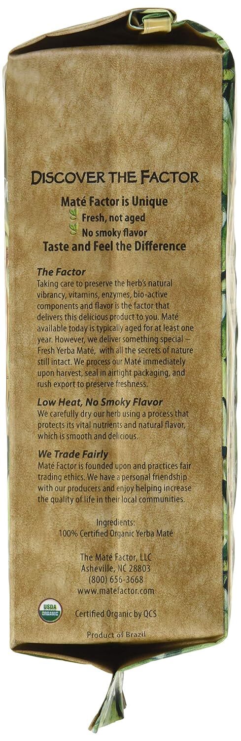 The Mate` Factor Organic Yerba Fresh Green Loose Tea 12 Oz