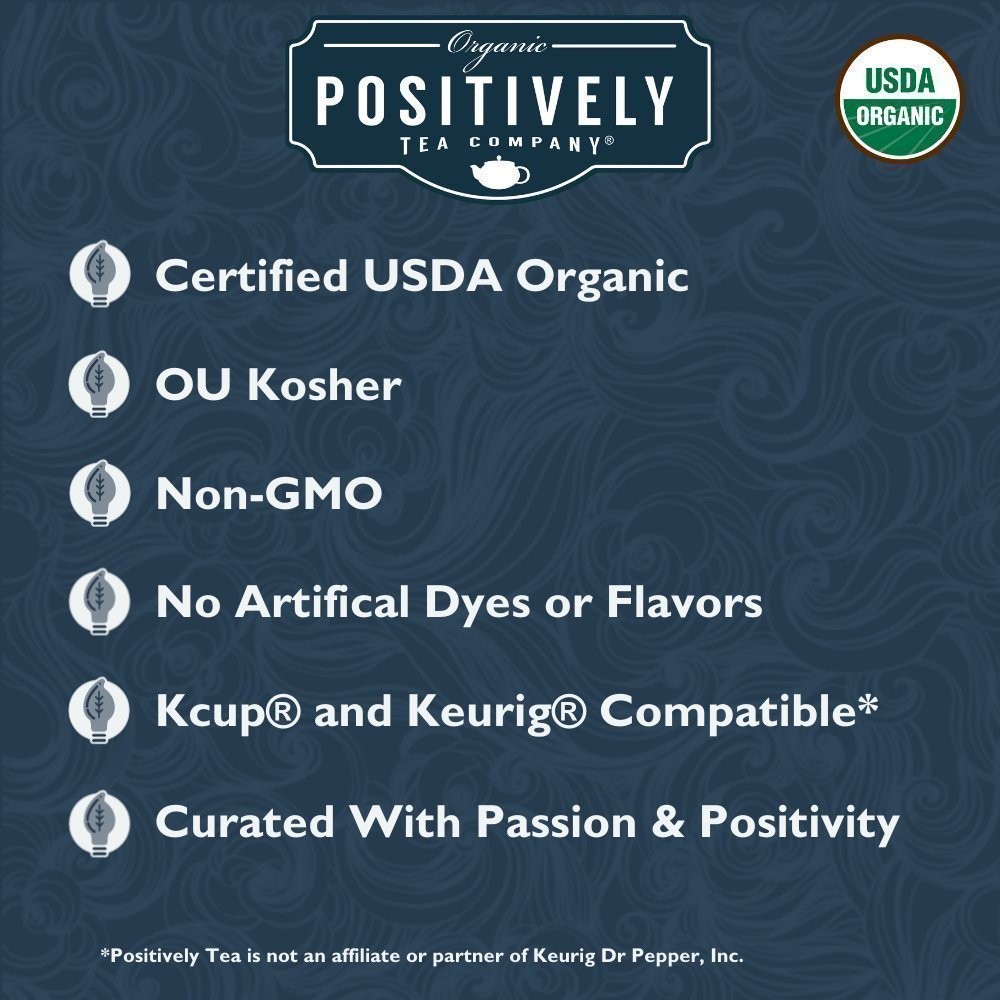 Positively Tea | Organic Tea Pod Discovery Pack | 96 Pods, Keurig Compatible