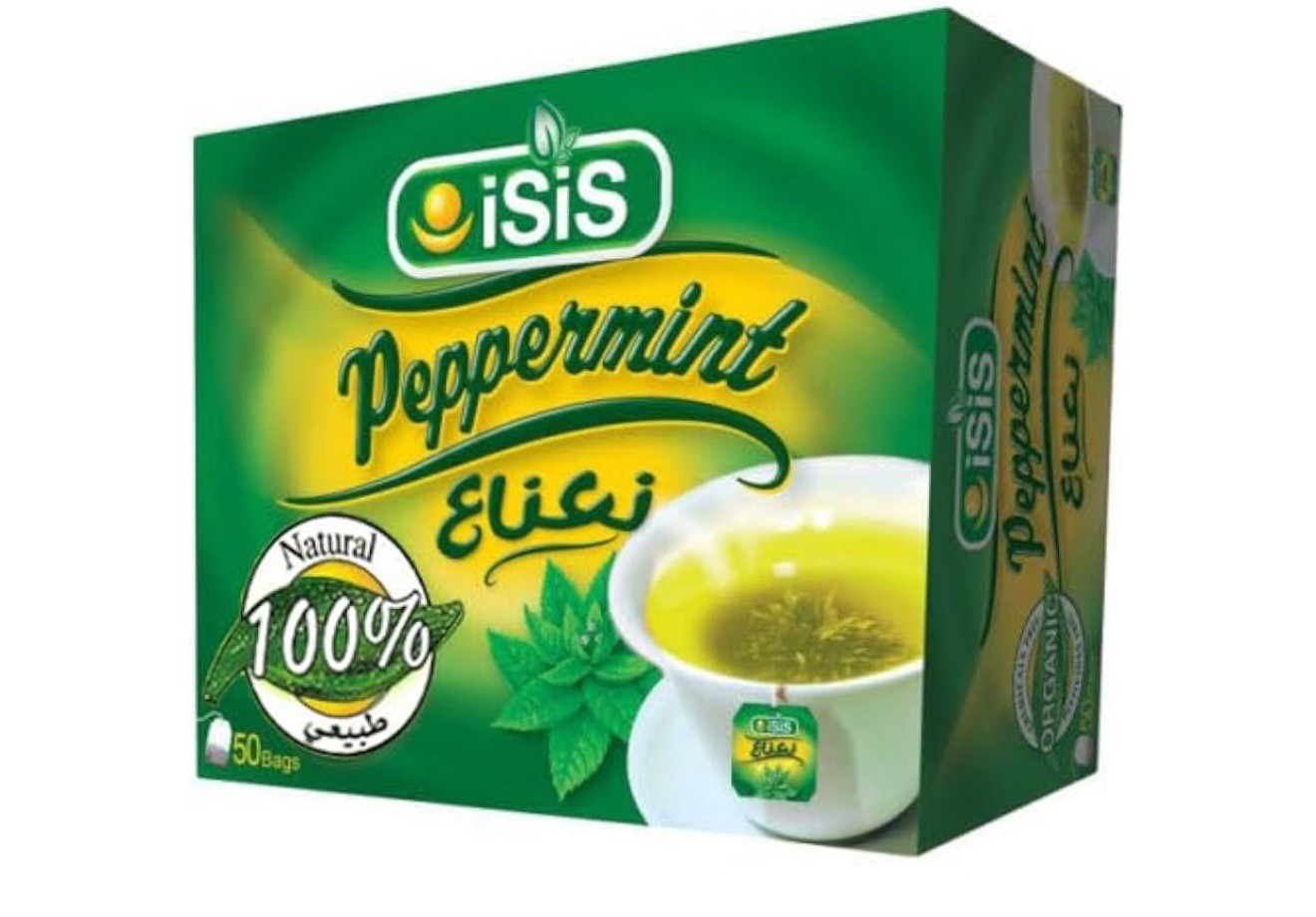 2x Boxes ISIS Egyptian Peppermint Tea 2X50 Bags 100% Natural ايزيس نعناع