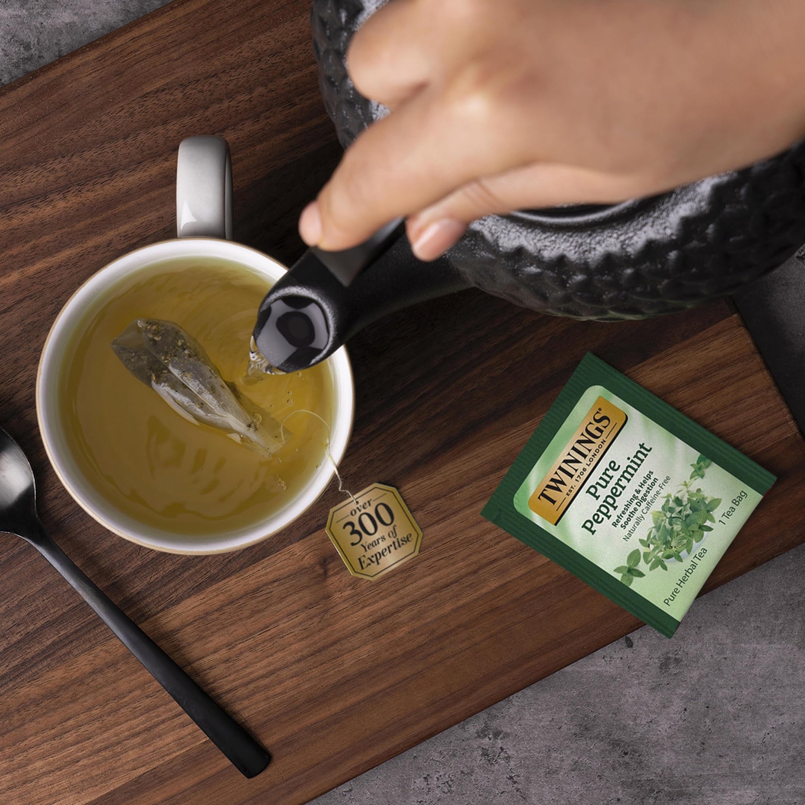 Twinings Pure Peppermint Herbal Tea 100 Individually Wrapped Bags Caffeine Free