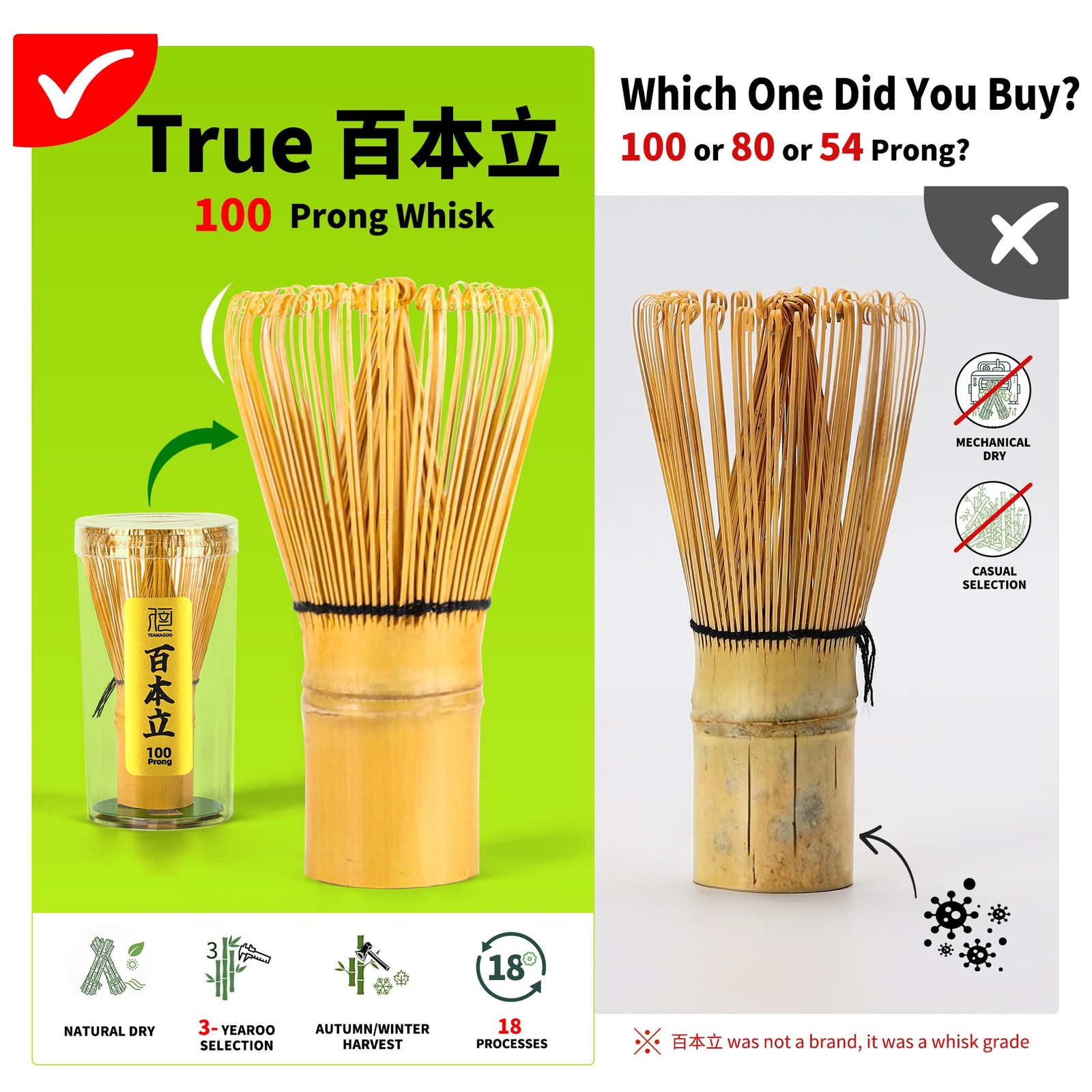 TEANAGOO Matcha Whisk Set Black,7 Pcs Matcha Set,Matcha Kit for Ceremony,Trad…