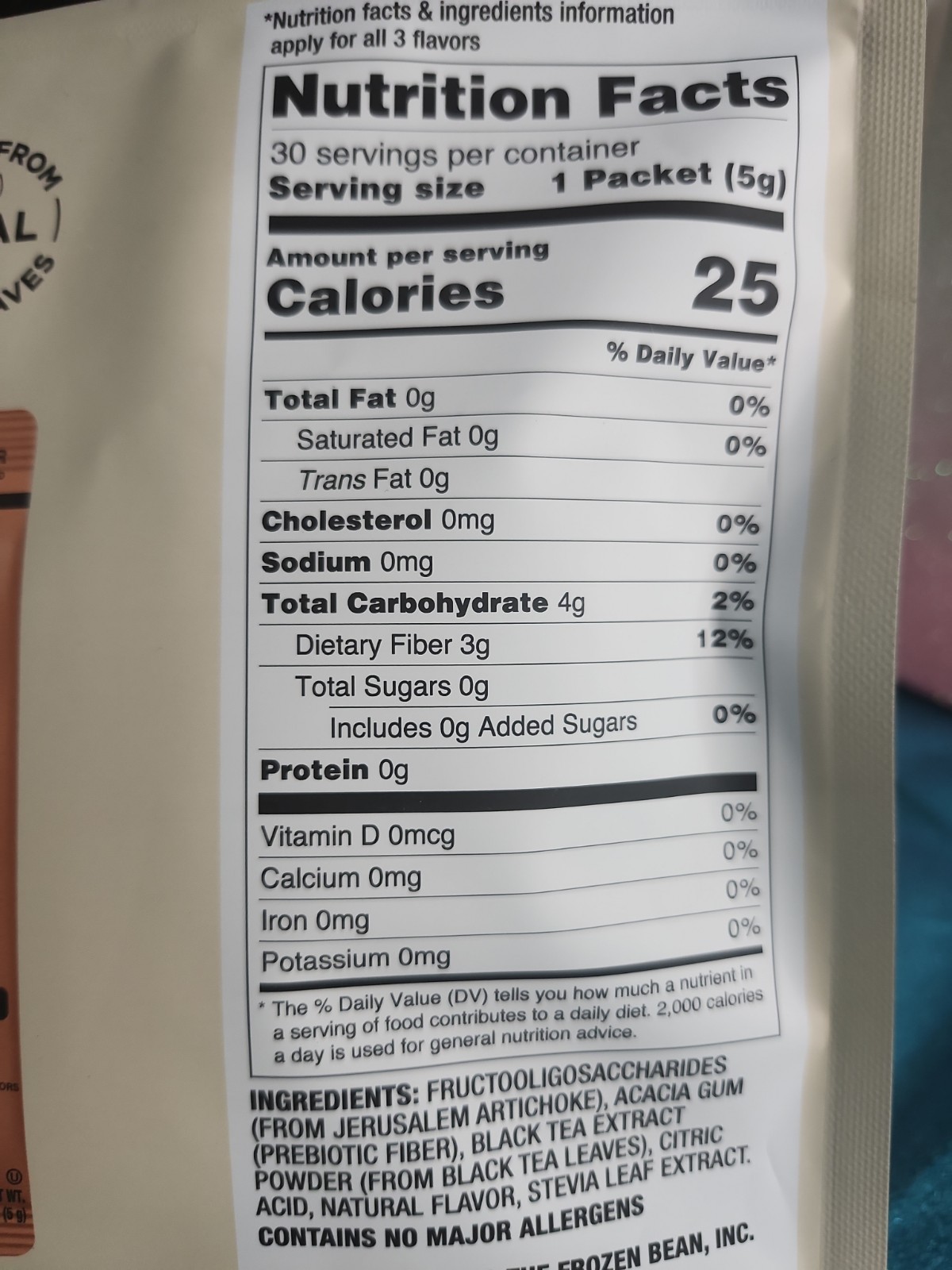 Prebiotic Iced Tea Zero Sugar 30 Pack New Sealed Dairy And Gluten Free