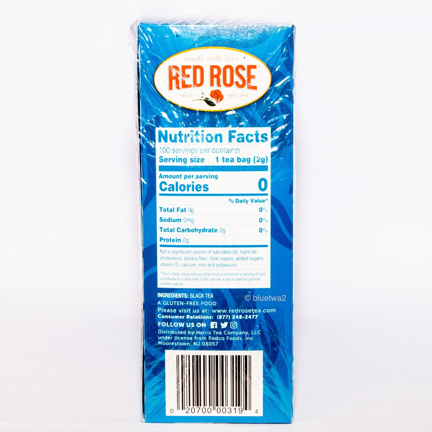 RED ROSE ORIGINAL FULL FLAVORED BLACK TEA Caffeinated 100 Tea Bags In Sealed Box