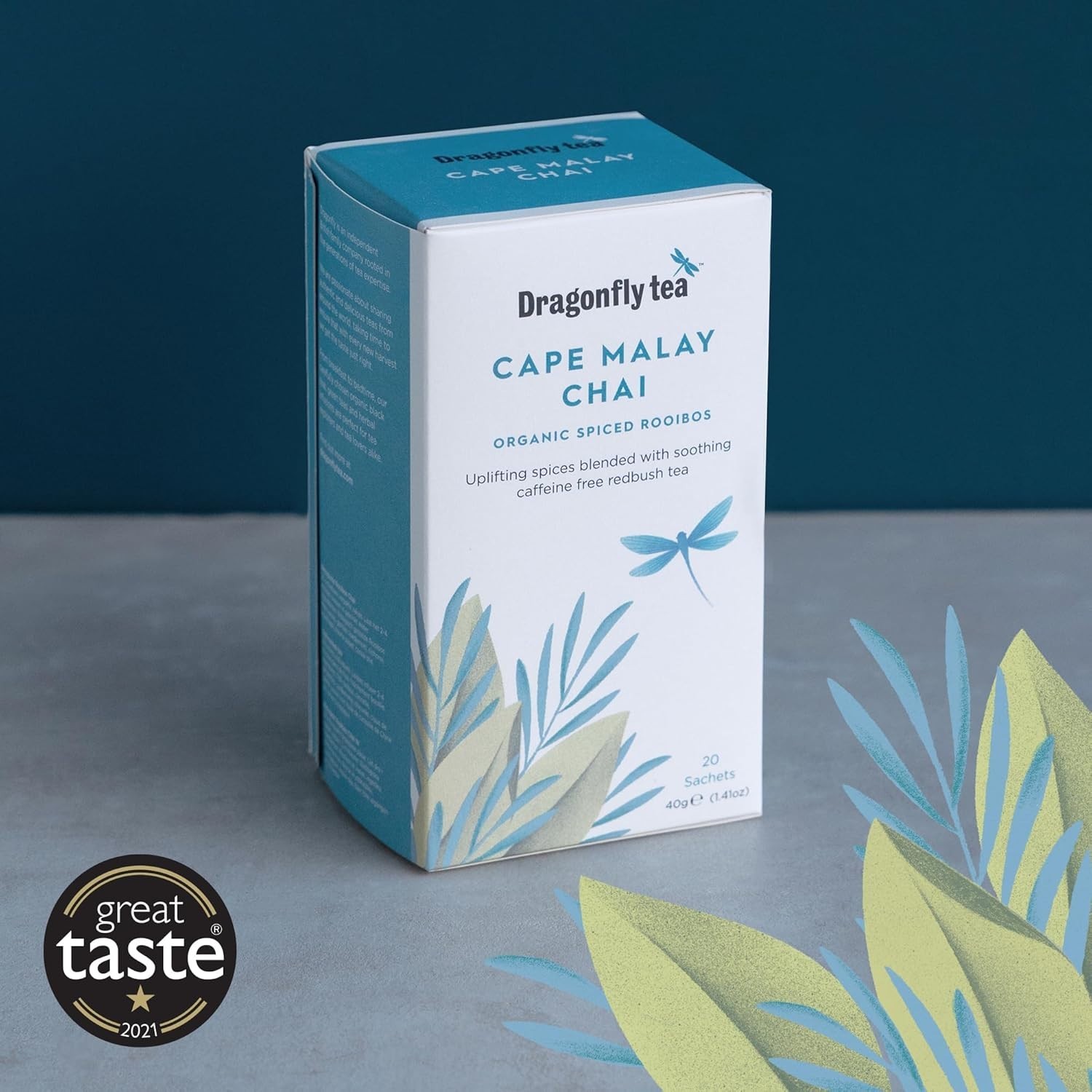 Dragonfly Organic Cape Malay Chai Spiced Rooibos Natural & Rich Tea 20 Sachets
