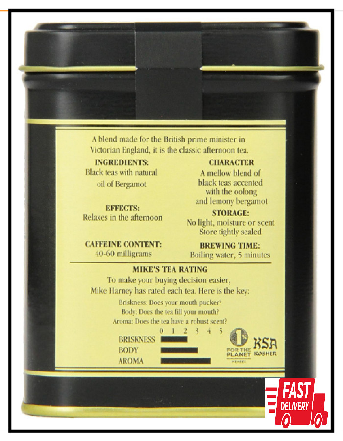 Harney & Sons Black Earl Grey Loose Leaf Tea 4 Ounce