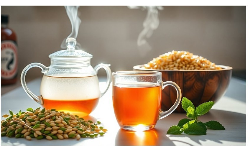 Mesona Roasted Barley Chrysanthemum Flowers Herbal Tea for Better Sleep 仙草薏米茶