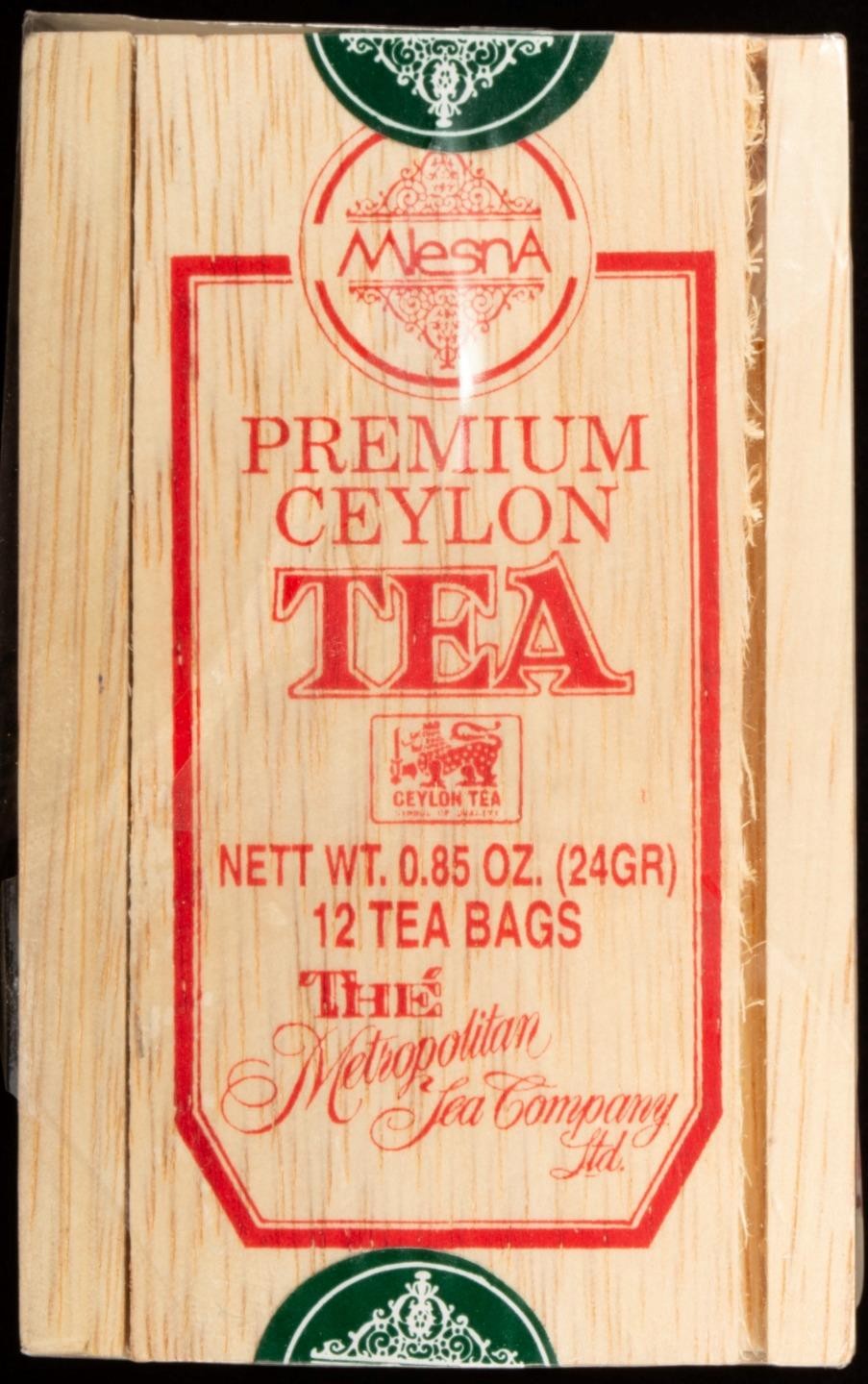 MIESNA Ceylon Black Cranberry Tea 24gr 12 bags in Wooden Crate