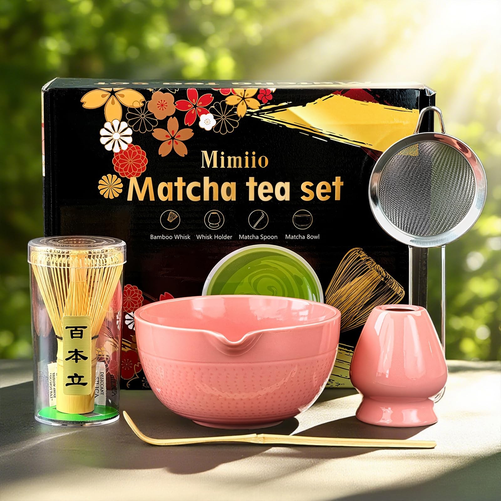 Mimiio Pink Matcha Whisk Set, 5 Pcs – Pink, Ceramic & 5 –