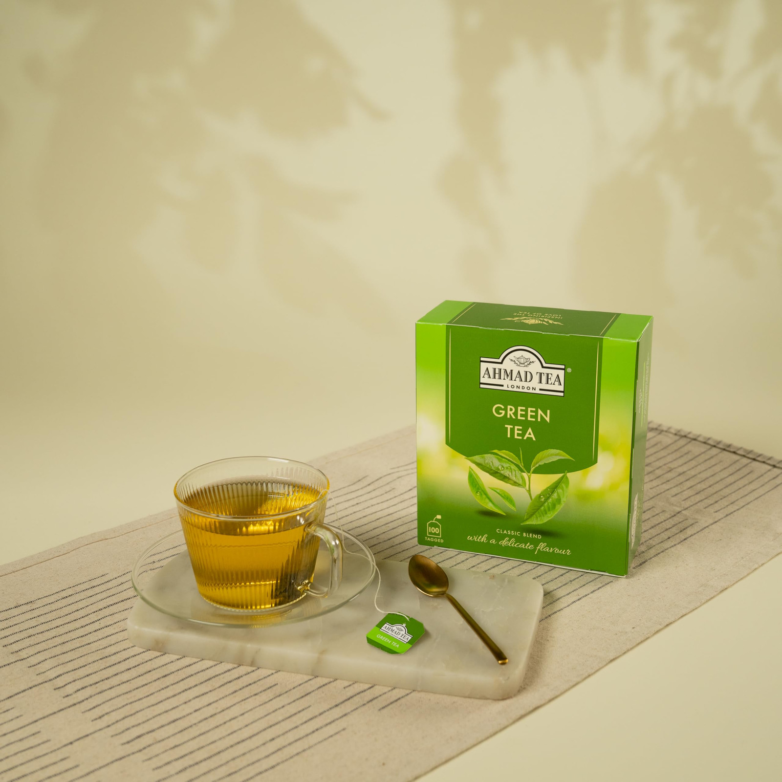 Pure Green Tea 100 Tagged Teabags 100 Count Quality Chinese Green Tea