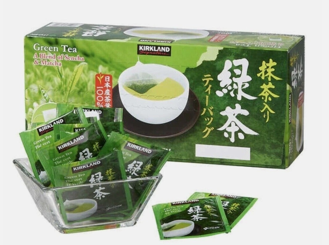Kirkland Signature Green Tea Bags, 1.5 g, 100-count Healthy Detox beverage drink