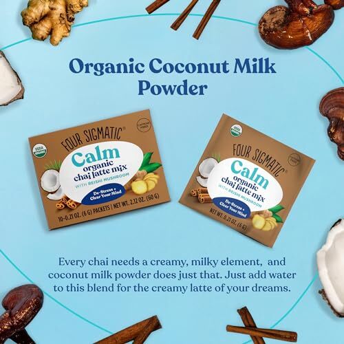 Organic Tea Guard Your Gut Caffeine Free Mushroom Chai Latte 10 Count