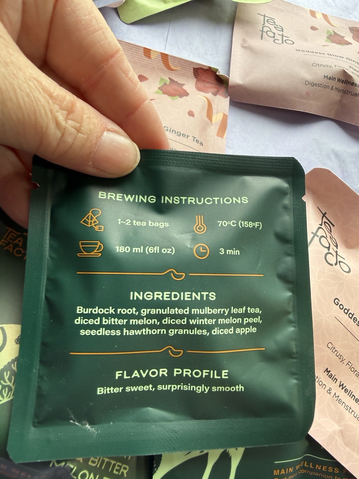 12 Individual Tea Facto Tea Bags As Shown