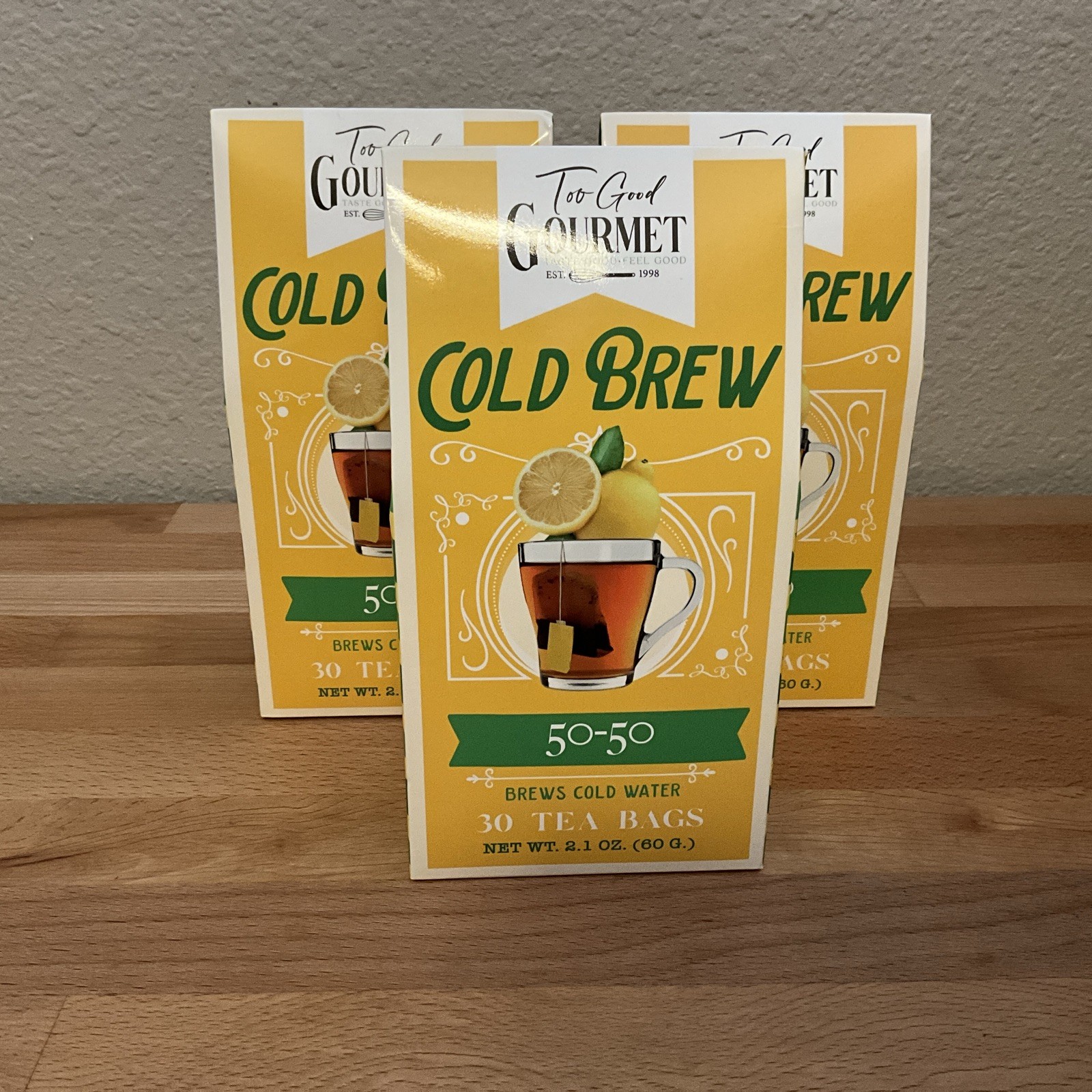 Too Good Gourmet Cold Brew 50-50 Tea Bags 30 Bags Per Box-Lot Of 3 EXP 11/25