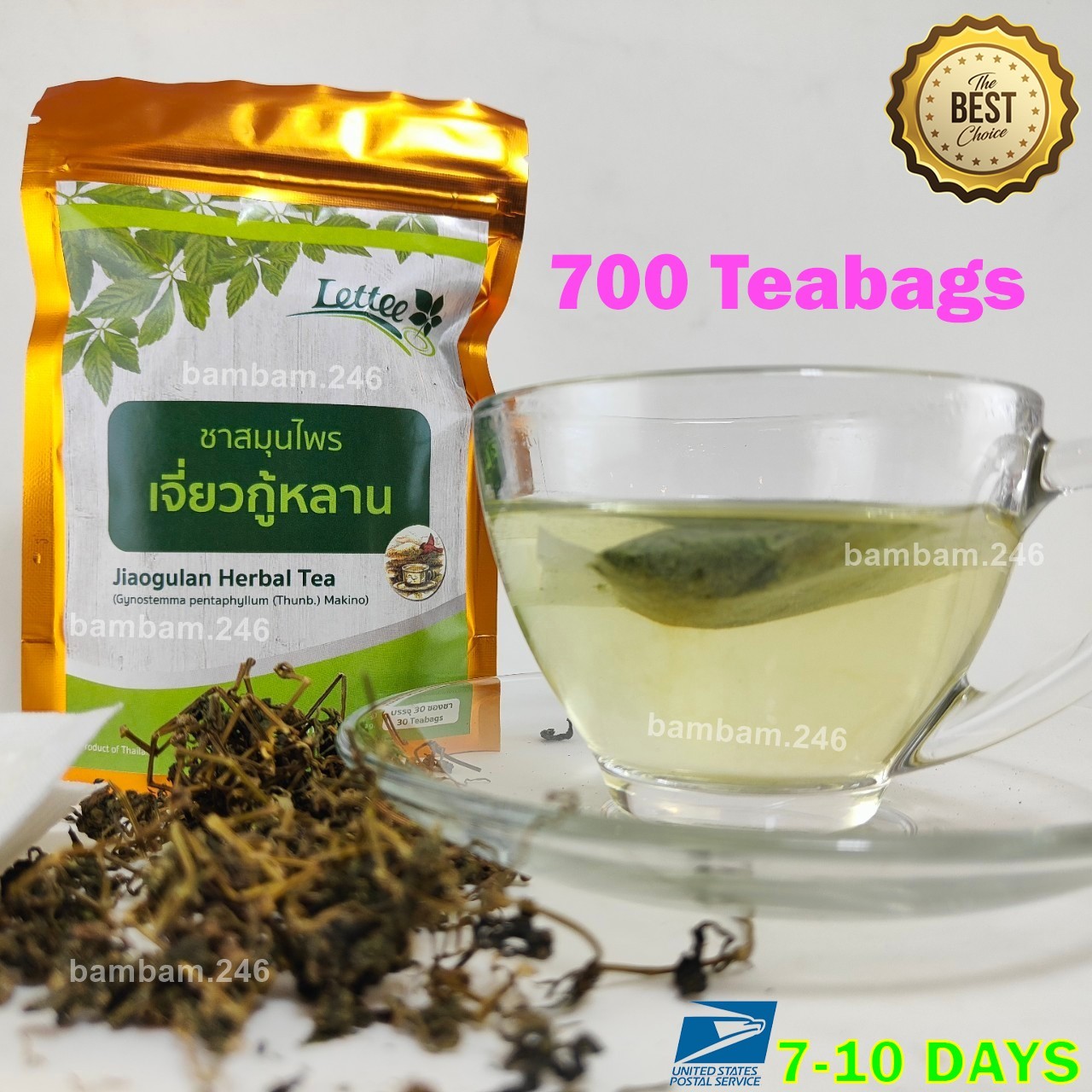 700 Sachet Jiaogulan Herbal Tea 100% Natural Organic Vegan Lower Sugar Healthy G