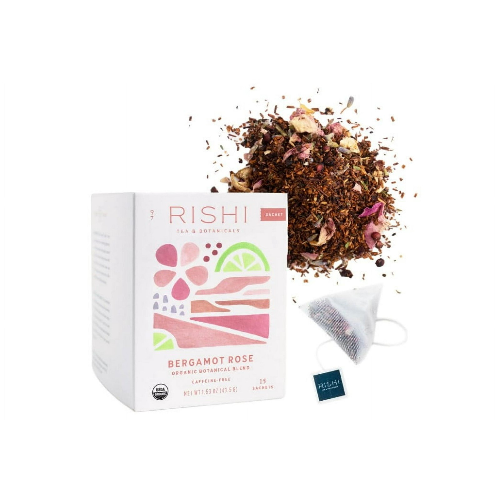 RISHI Organic Bergamot Rose Tea Sachets