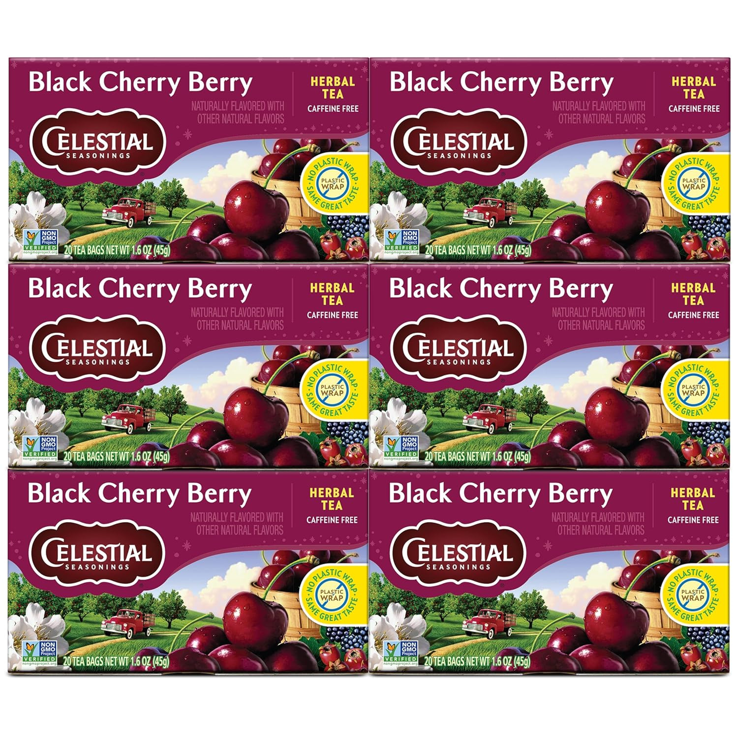 Bengal Spice Herbal Tea, Caffeine Free, 20 Tea Bags Box (Pack of 6)