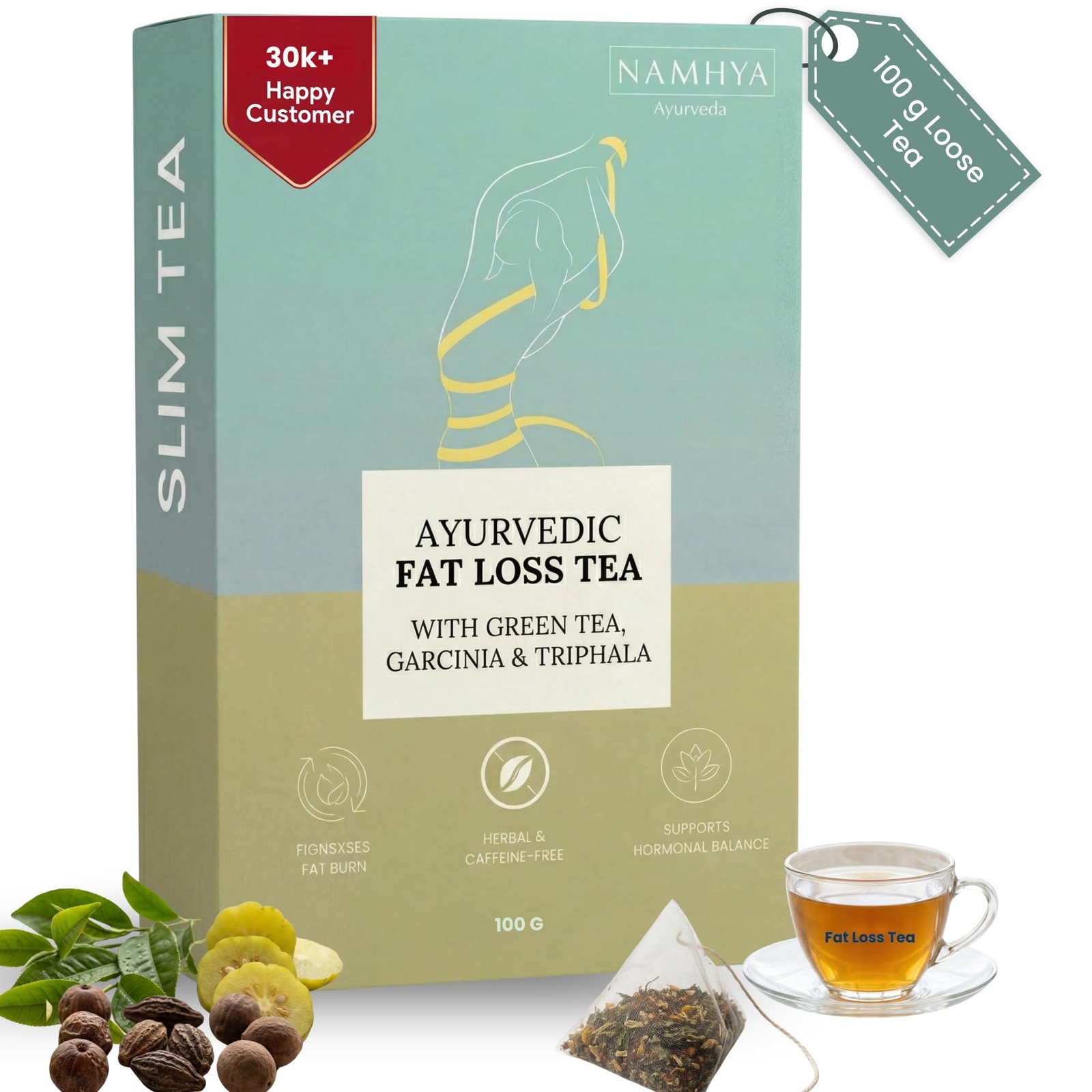 Namhya Ayurvedic Fat Loss Tea 30 Day Pack | Metabolic Detox