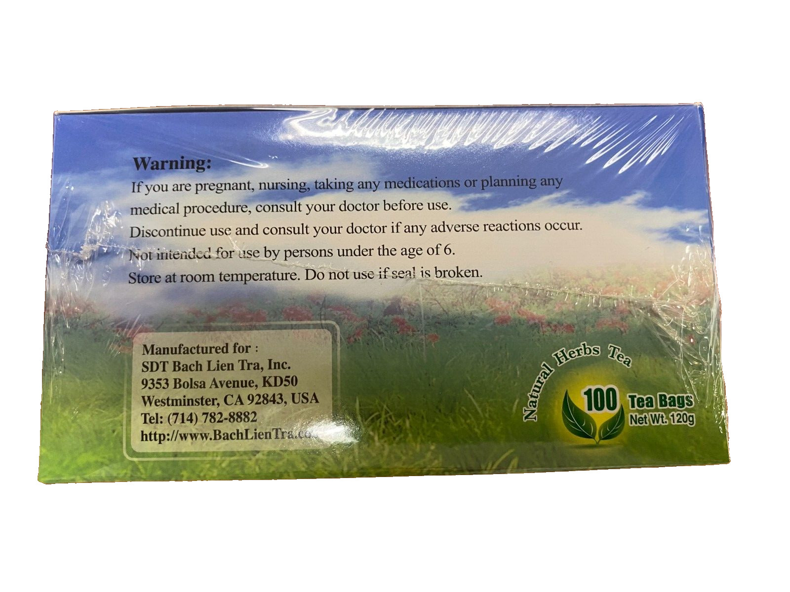 BACH LIEN TRA NATURAL HERBS TEA – 100 TEA BAGS