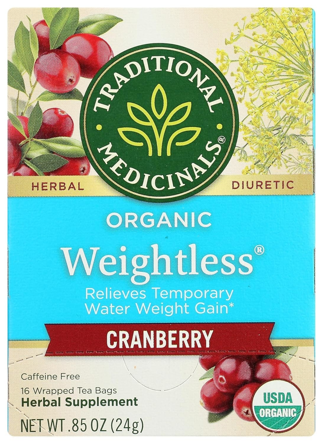 Tea, Weightless Cranberry, 16 Count