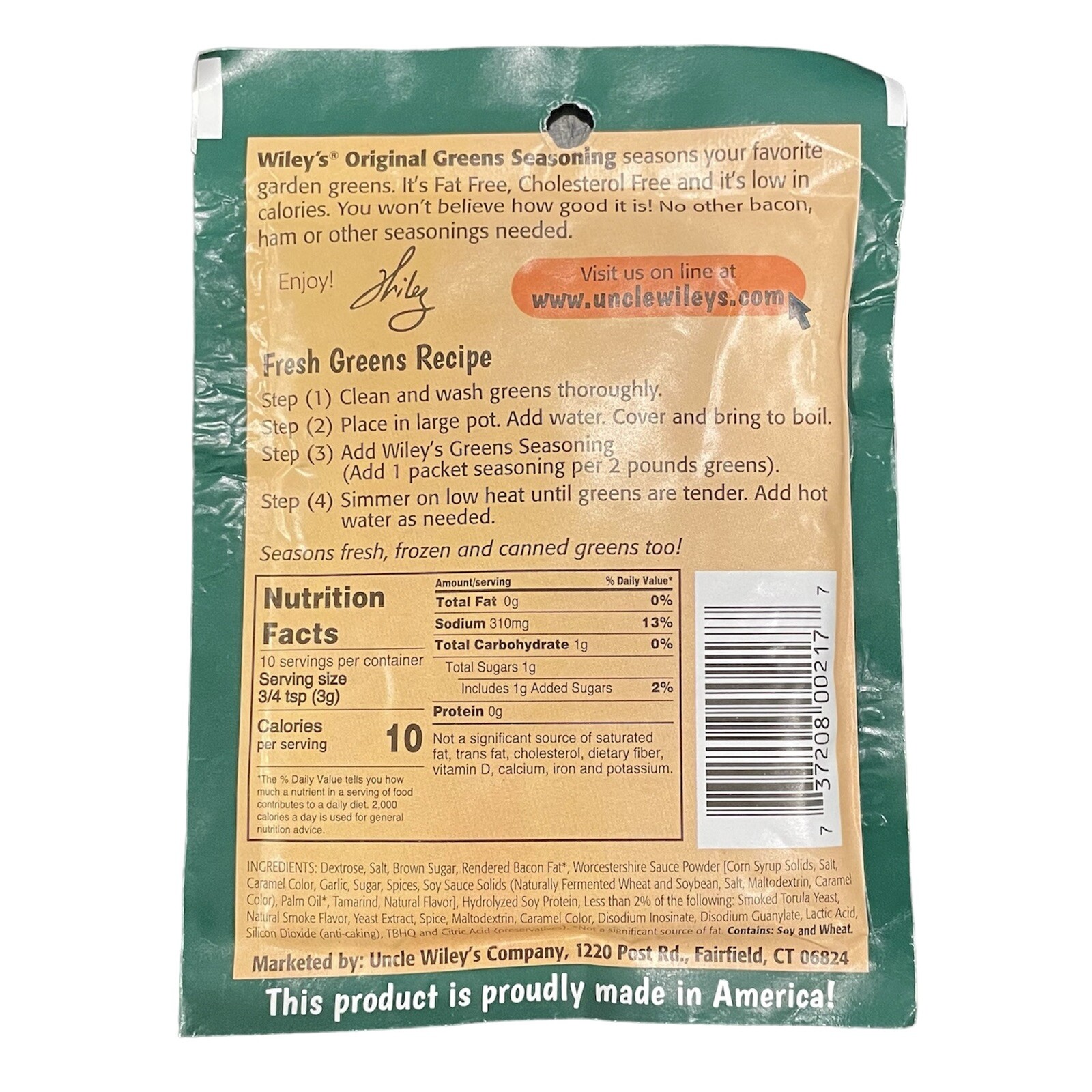Wileys Green Seasoning Packs 1 OZ (28.3g) Lot Of 10 Packages