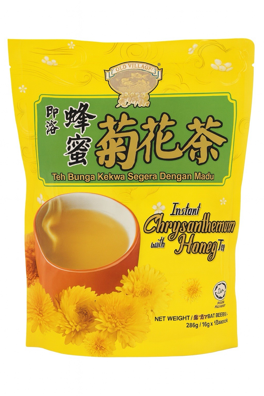 Old Village Instant Chrysanthemum Honey Tea 286g 16 Sachets Flower Tea Drink